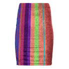 Velvet Pencil Skirt Happy Stripes-FABA Collection 