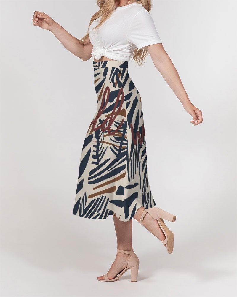 Women's A-Line Midi Skirt Go Wild - FABA Collection
