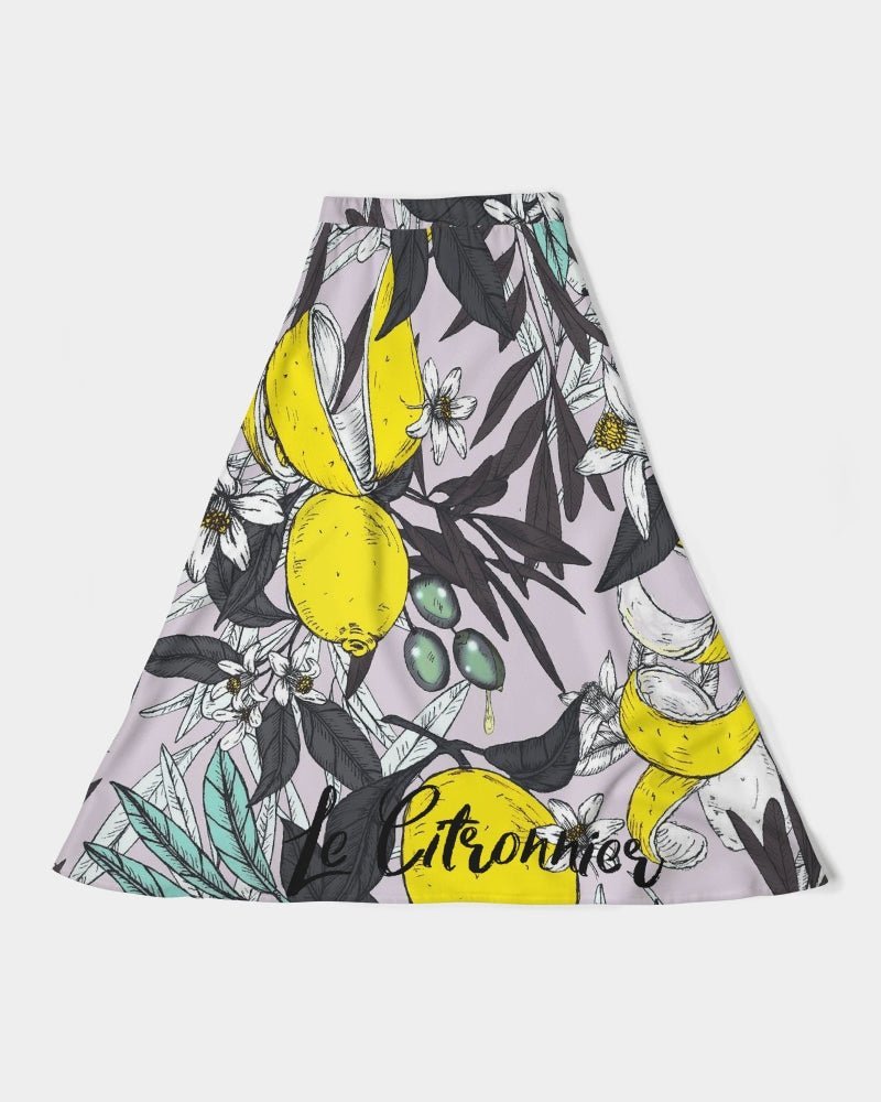 Women's A-Line Midi Skirt Lemon Tree - FABA Collection