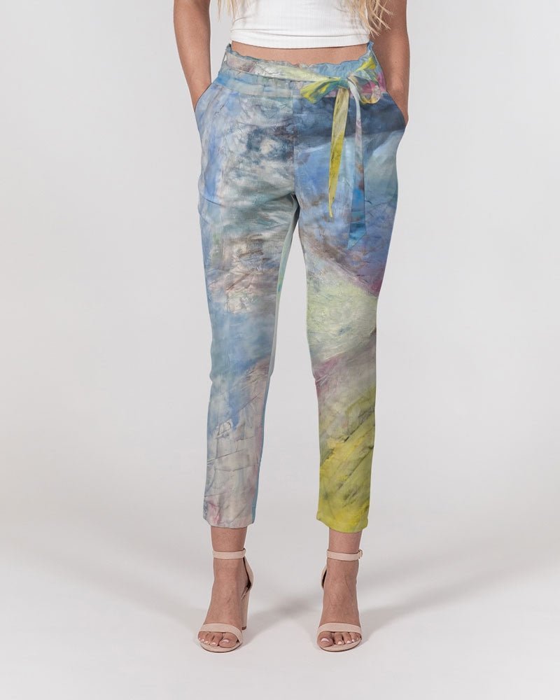 Women's Belted Tapered Pants Into the Light - FABA Collection