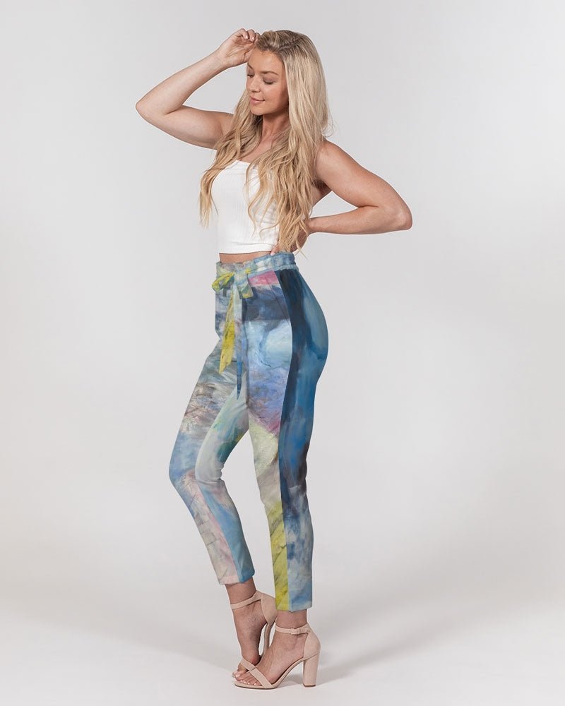 Women's Belted Tapered Pants Into the Light - FABA Collection