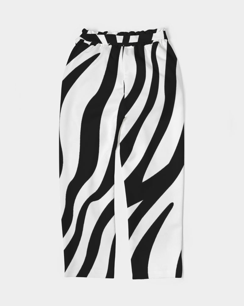 Women's Belted Tapered Pants Zebra - FABA Collection