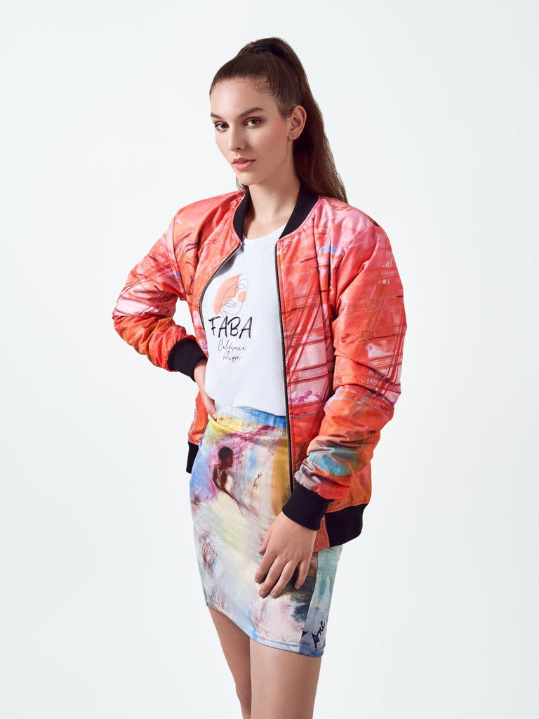 Women's Bomber Jacket Love in the City of Angels - FABA Collection