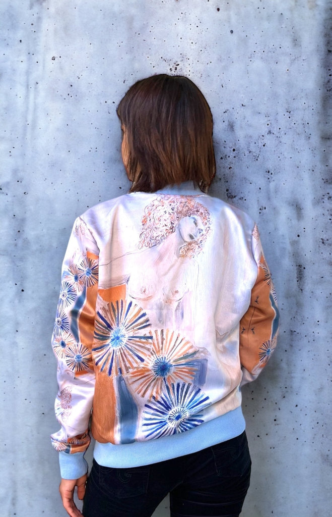 Women's Bomber Jacket Spinning Your Wheel - FABA Collection