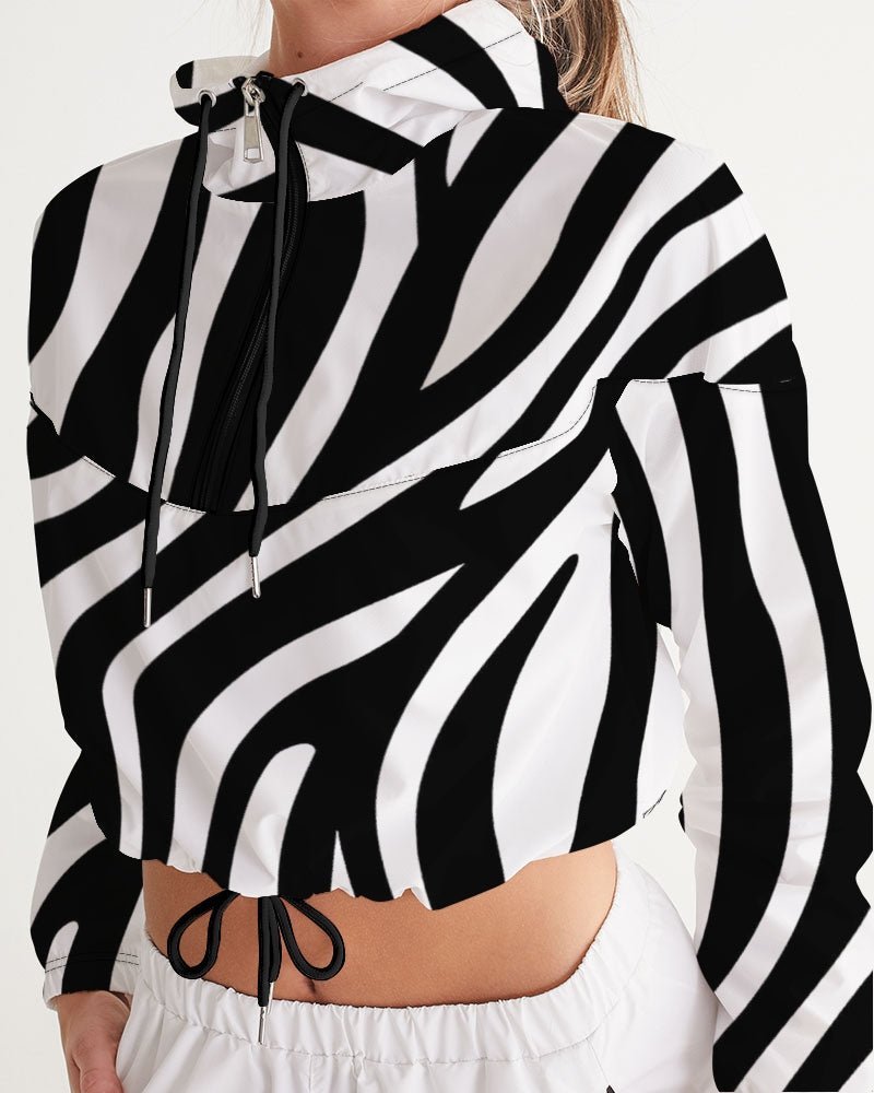Women's Cropped Windbreaker Zebra - FABA Collection