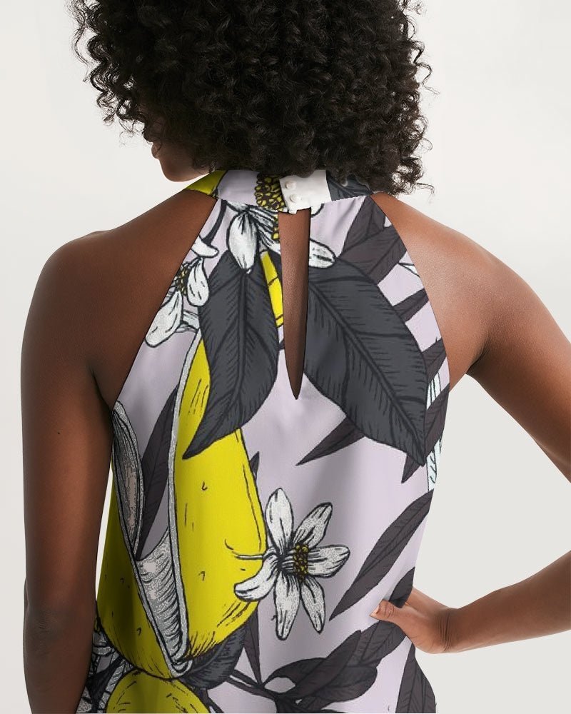 Women's Halter Dress Lemon Tree - FABA Collection