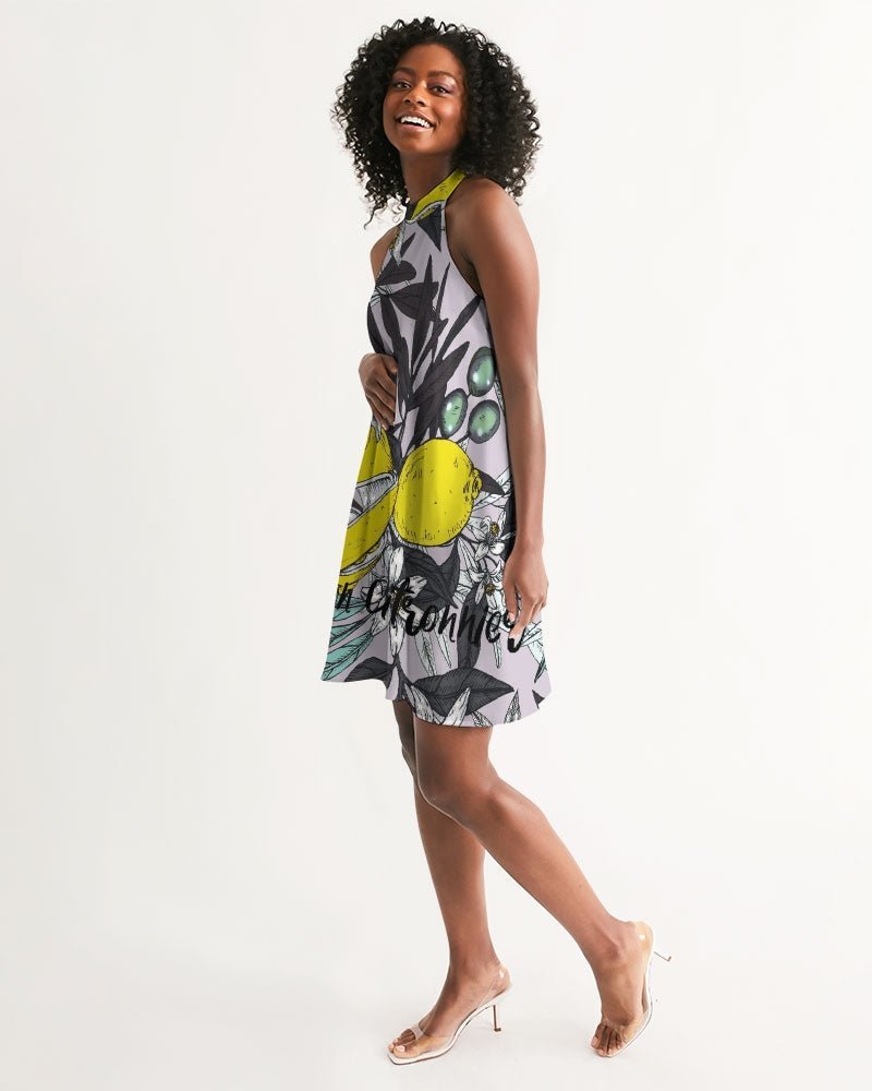 Women's Halter Dress Lemon Tree - FABA Collection