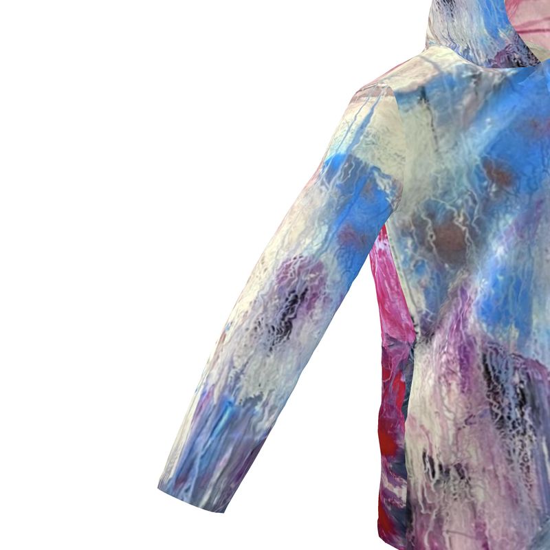 Women's Hooded Rain Mac Abstract Sailing - FABA Collection