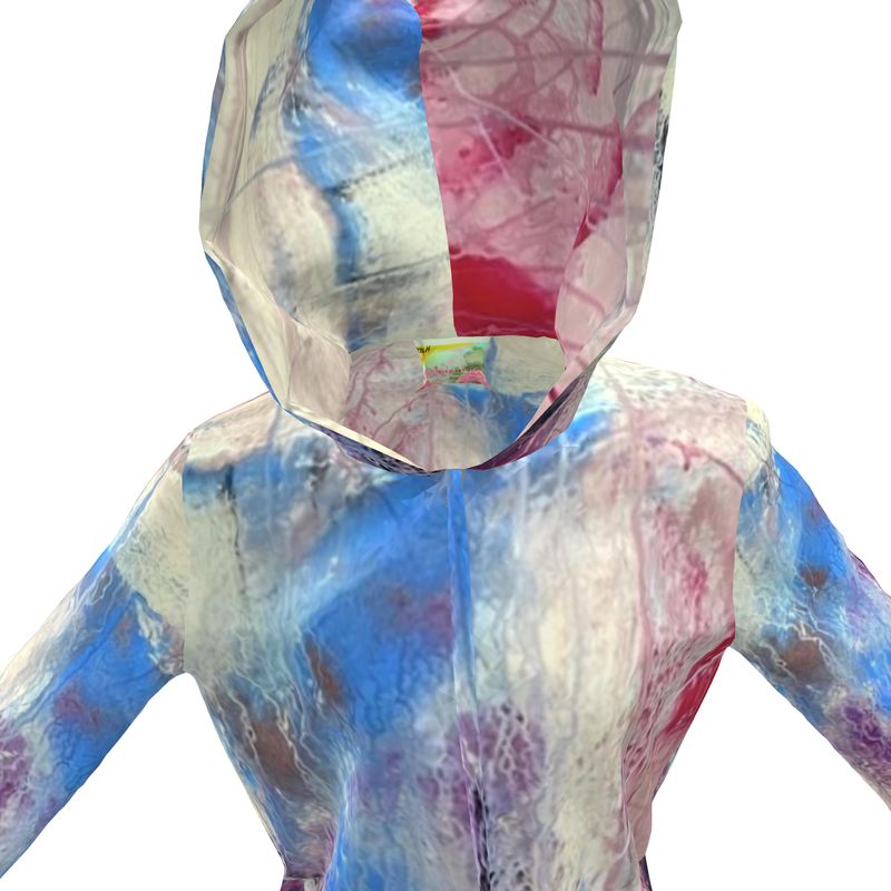 Women's Hooded Rain Mac Abstract Sailing - FABA Collection