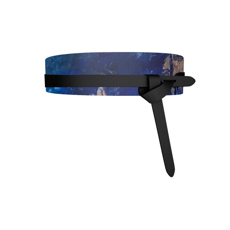 Women's Leather Wrap Belt Midnight Moon - FABA Collection