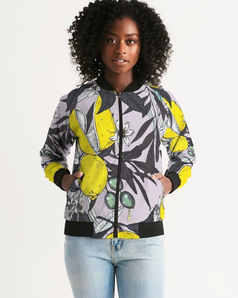 Women's Light Bomber Jacket Lemon Tree - FABA Collection