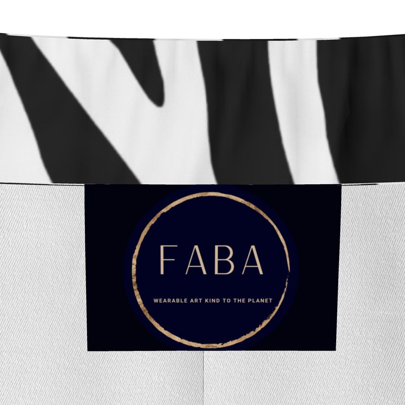 Women's Luxury Loungewear Trousers Zebra - FABA Collection