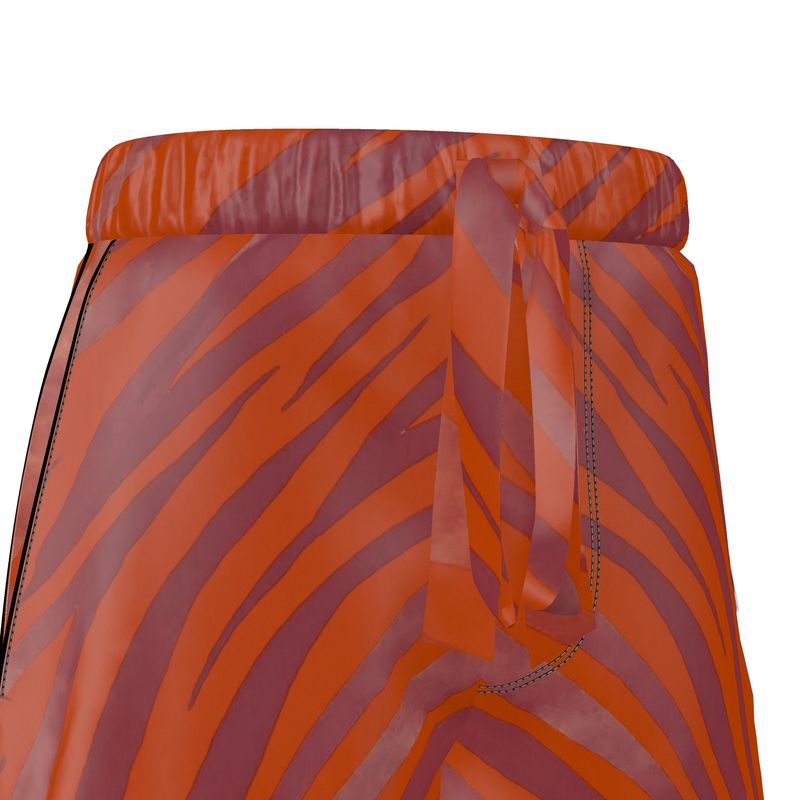 Women's Luxury Pyjama Shorts Red Zebra i - FABA Collection