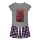Women's Sleepy Tee and Flannel Short Bird of Paradise - FABA Collection