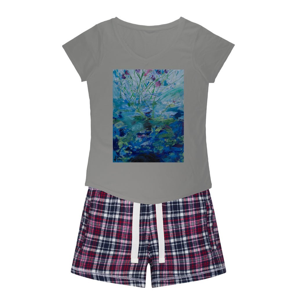 Women's Sleepy Tee and Flannel Short Secret Life of Plants - FABA Collection