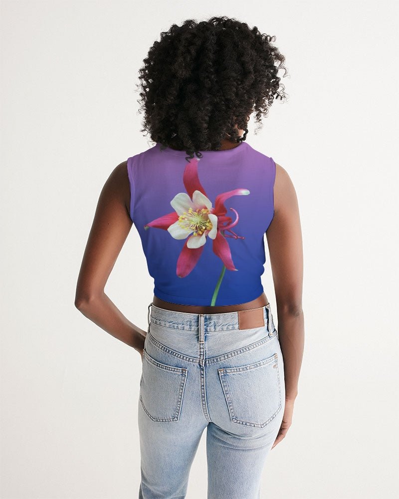 Women's Twist-Front Tank One Flower - FABA Collection