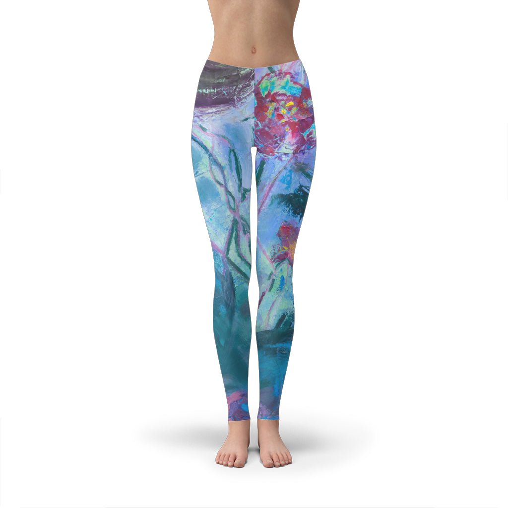 Yoga Leggings Italian Fabric Mystic Pond - FABA Collection
