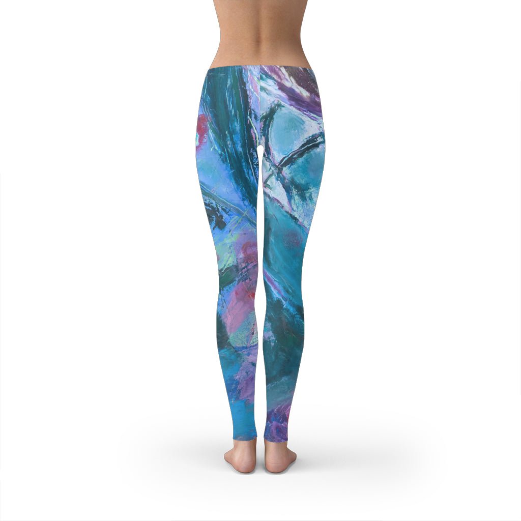 Yoga Leggings Italian Fabric Mystic Pond - FABA Collection