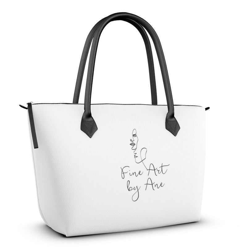 Zip Top Handbag Classic Signature - FABA Collection